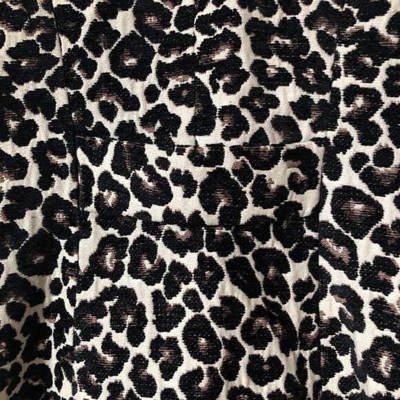Vintage Leopard Animal Print Long Fabric Coat - 1990s - Picture 5 of 10